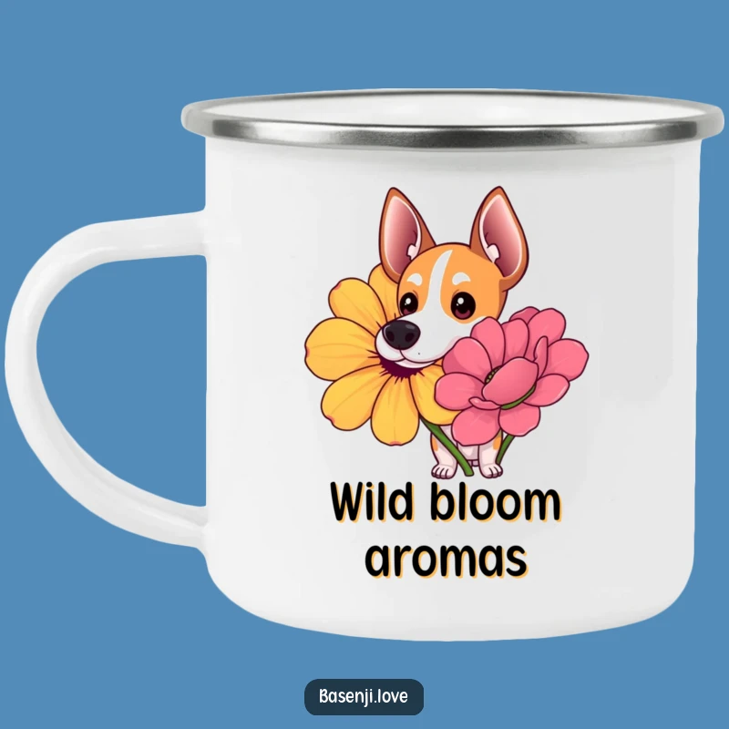 Adventure Ready Funny Curious Basenji Camping Mug: Sip and Explore!
