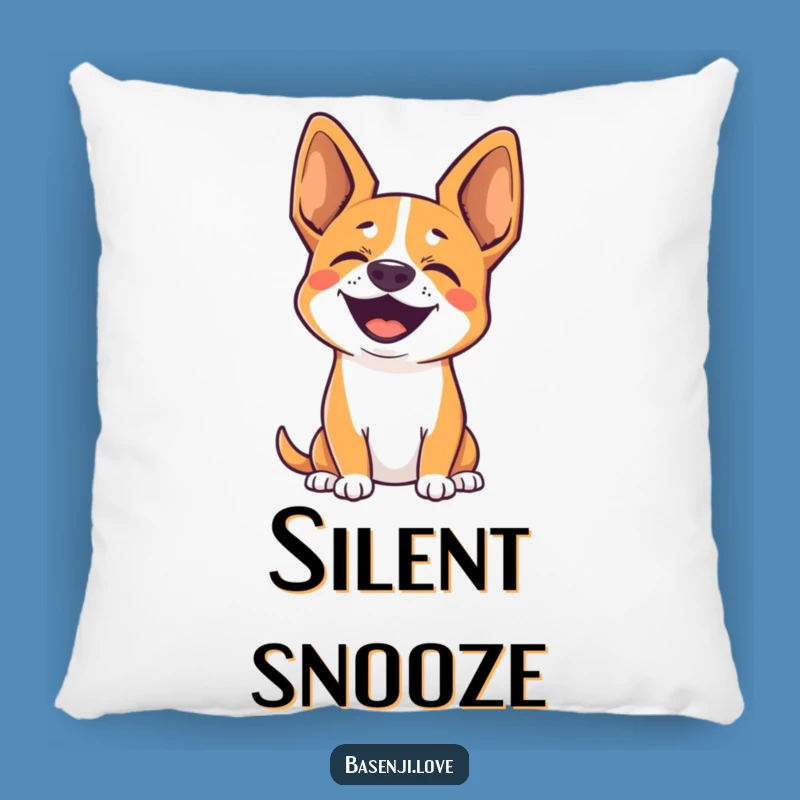 Funny Basenji Joy Pillow: Cuddle with Silent, Happy Barks!