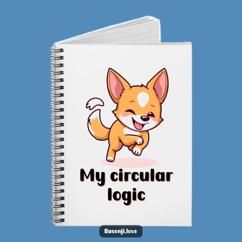 Funny Spinning Basenji Notebook: Jot Down Ideas with Playful Energy!