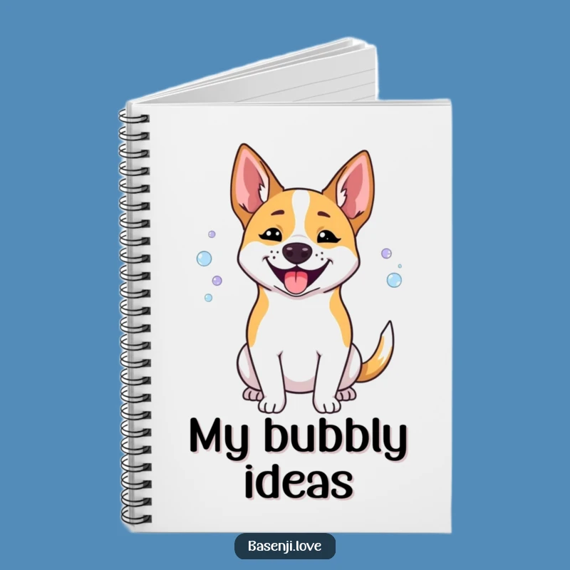 Funny Bubbles Basenji Notebook: Jot Down Ideas with this Hilarious Dog Journal