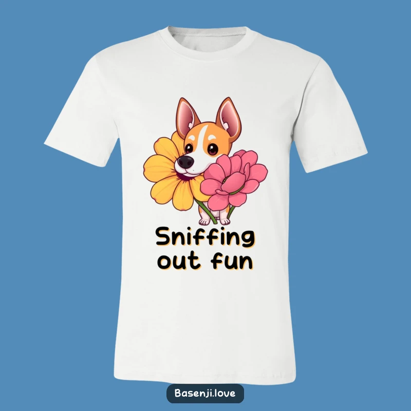 Funny Curious Basenji T-Shirt: Explore the World with a Sniff!