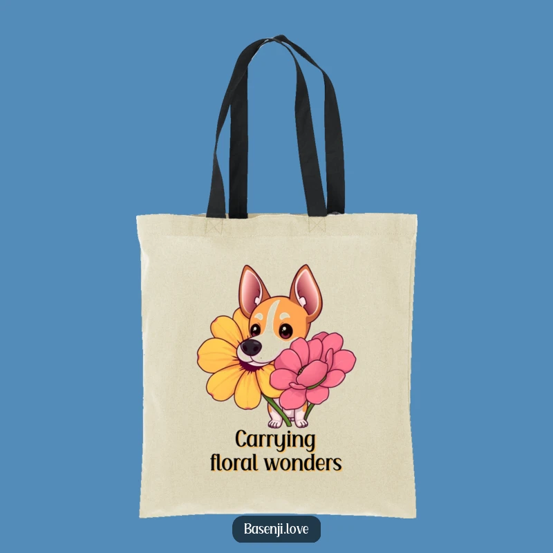 Funny Curious Basenji Tote Bag: Carry Your Doggy Discoveries!
